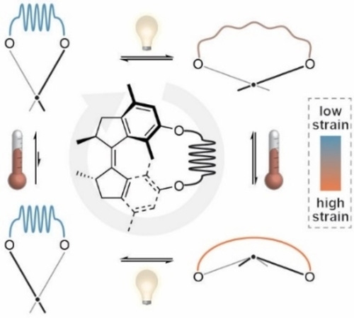 The Influence of Strain on the Rotation of an Artificial Molecular Motor